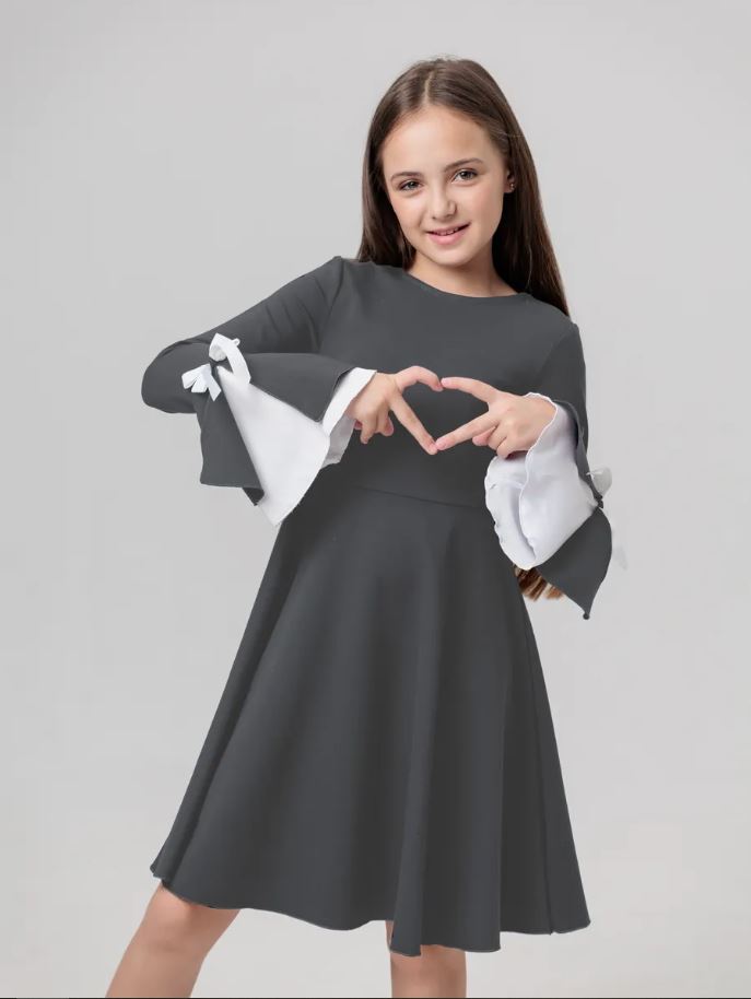 🌸 فستان بناتي فاخر – أناقة أميرات من 7 إلى 11 سنة